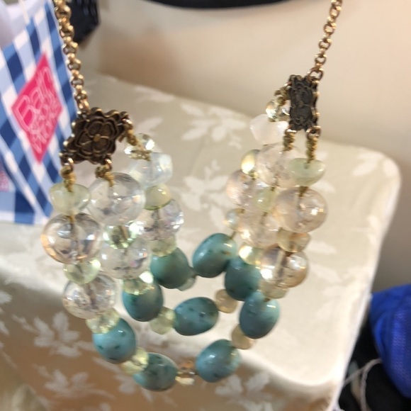 Turquoise Beaded Three Layer Necklace - Picture 7 of 8